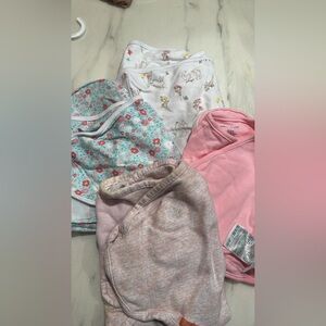 aden + anais Floral and Pink Baby Swaddle Set